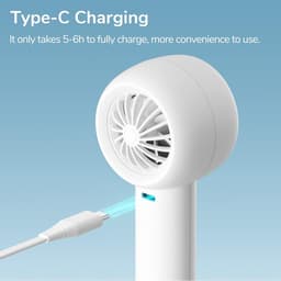 Draagbare bladloze mini-ventilator met 4500 mAh | USB oplaadbare handventilator voor persoonlijke koeling — thumbnail 3