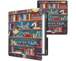 Klaphoes voor eBook Reader - Kunstleder - Bibliotheek Motto Meerfarbig