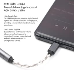 Type C naar 4.4mm Hoofdtelefoonadapter met Hoge Impedantie Ondersteuning — thumbnail 5