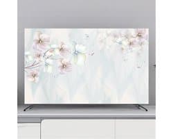 Tv Afdekking - Beschermhoes Scherm - Stof Vrij Houden - Half Gesloten Achterkant - 55 Inch - Kunstbloemen