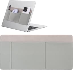 Harde schijf houder - Accessoire tas - Organiseren onderweg - Zelfklevende bevestiging - 27 x 13 cm - Grijs — thumbnail 1