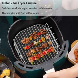 Skewer Rack voor Airfryer - Dubbellaags Roestvrij Staal Accessoire — thumbnail 8