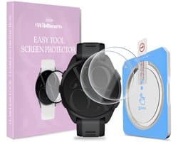 xoxo Wildhearts screenprotector geschikt voor Garmin Forerunner 165 - Gehard glas - Beschermglas - Duopack - Glasplaatje - Eenvoudig te installeren met one-click tool - 2 stuks