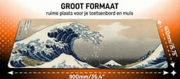 Olivivo® Muismat Grote Golf- Gaming Mousepad XXL - Onderlegger - Grote Muismat - 90x40 CM - Bureaulegger - Toetsenbord - Anti Slip - Waterproof - Desktop mat — thumbnail 2