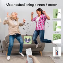 Draagbare CD-Speler -Bluetooth met Dubbele Luidsprekers- HiFi-speaker radio-Oplaadbare CD-Speler met USB-C-Groen — thumbnail 5