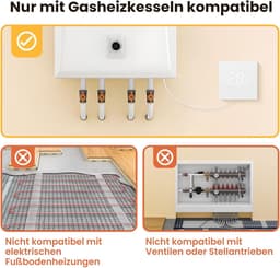 Slimme Thermostaat WiFi voor CV-Ketel en Vloerverwarming - Agenda & App Bediening — thumbnail 4