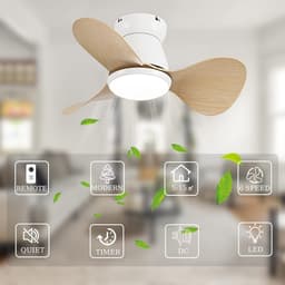 Stille Plafondventilator met Verlichting en Afstandsbediening (60 cm) — thumbnail 5