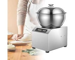 Deegmixer Roestvrij Staal - Professionele Mixer - Bakken En Koken - Krachtige Motor 1800W - 5L Capaciteit - Zilver