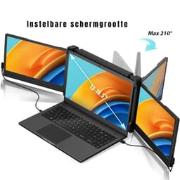 SVN®Krachtige en Professionele Portable Monitor Pro 2024 - Full HD - 13” / 16,5” Tri-Screen - Laptop Scherm Uitbreider - Zwart - ‎23cm x 33cm x 3cm — thumbnail 4