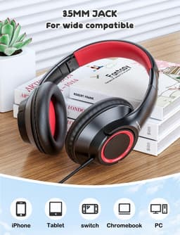 Koptelefoon kinderen met draad - Kinderkoptelefoon - Bedrade hoofdtelefoon - Veilig volume - School - Tablet - Laptop - Reizen - Muziek luisteren — thumbnail 4