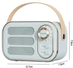 JeiibrZui Retro Bluetooth-Luidspreker - Vintage Draagbare Speaker - Multifunctionele Vintage Luidspreker - 1 Stuk - Blauw — thumbnail 3