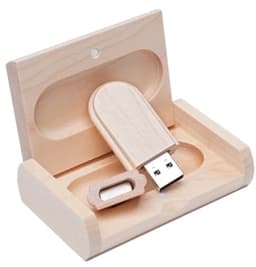 Externe USB schijf met houten behuizing en opslagcapaciteit tot 64 GB — thumbnail 1