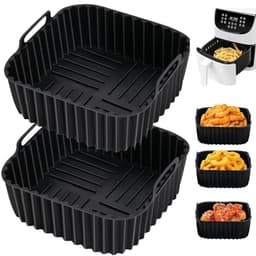 Herbruikbare Siliconen Vorm voor Airfryer - 20 x 20 cm - 2 Stuks — thumbnail 1