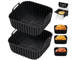 Herbruikbare Siliconen Vorm voor Airfryer - 20 x 20 cm - 2 Stuks