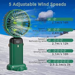 Draagbare Mini Ventilator met USB Oplaadfunctie - Stille, Opvouwbare Ventilator voor Thuis en Reizen — thumbnail 2