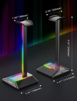 RGB Hoofdtelefoonhouder met LED Verlichting - Gaming Accessoires voor PC — thumbnail 4