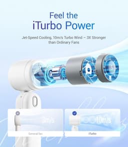 Draagbare 3-IN-1 Handventilator met Turbo Koeling — thumbnail 3