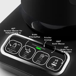Karaca- Caysever- Robotea pro-Chrome kleur -theemachine- 4 in 1 sprekende automatische theemaker ,waterkoker en filterkoffiezetapparaat, 2500 W, chroom, theemaker, Engelse Versie — thumbnail 4