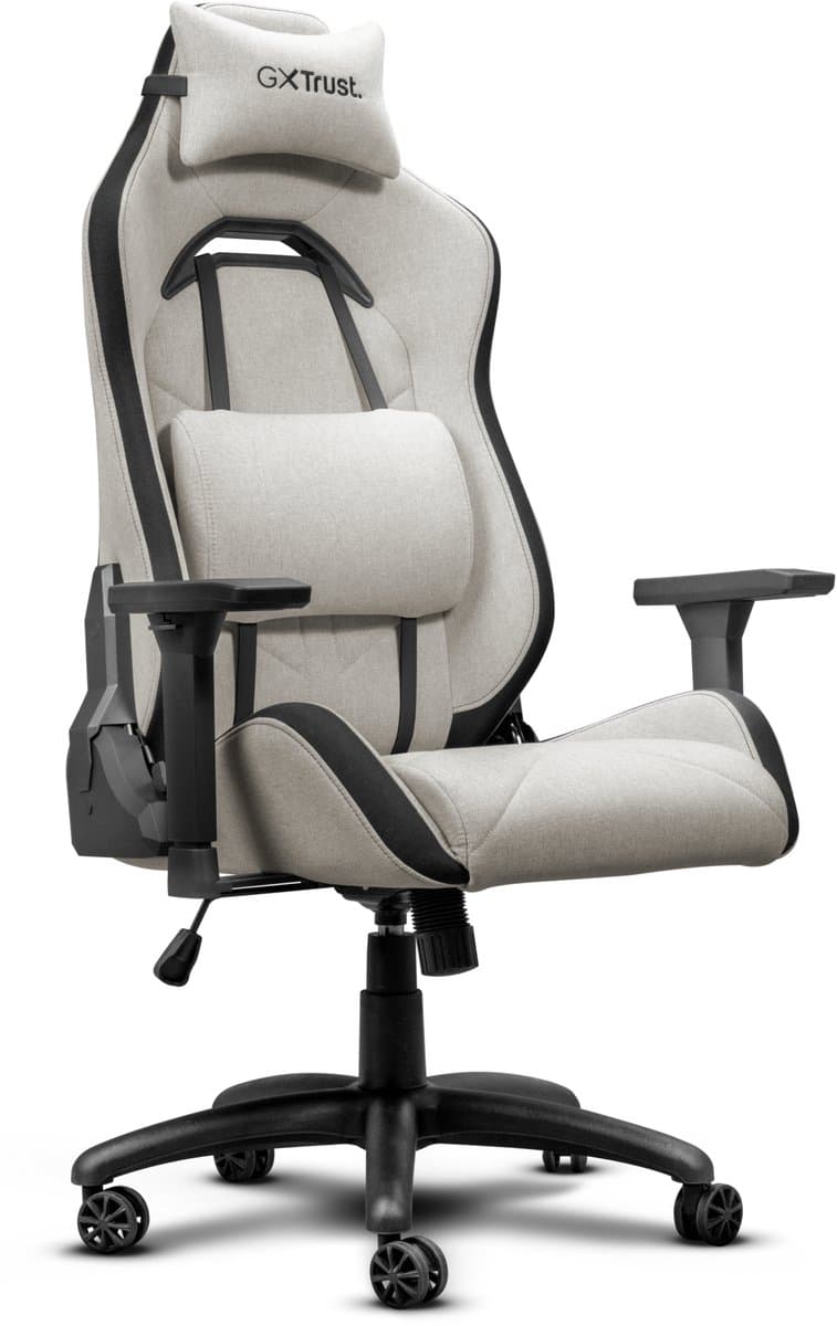 Trust GXT 723B Ruya Fabric - Gaming Stoel - Gamestoel - Bureaustoel - Verstelbaar - Gamingstoel - Gaming Chair - Beige — afbeelding 1