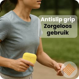 Hoesje - Geschikt voor Apple Airpods Pro 3 - met Clip - Siliconen Hoes - Silicone Case Cover - Geel — thumbnail 5
