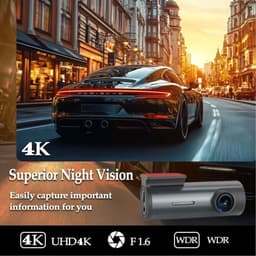 Je Huis 4K Dashcam WiFi GPS – Auto DVR met Nachtzicht, 24H Parkeermodus, G-Sensor en Groothoek 170° Camera — thumbnail 2