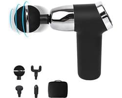 Massagepistool met USB-oplaadfunctie en 4 massagekoppen voor diepe weefselmassage