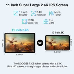 Doogee T30s Touchscreen-tablet 11 Pouces 2,4k 7,6 mm Ultradunne Android 14 16Go Ram + 256Go Rom/TF 1TB 5G WiFi Batterij 8580MAH,Blauw — thumbnail 5