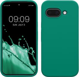 kwmobile telefoonhoesje geschikt voor Google Pixel 9a - Hoesje met siliconen coating - Smartphone case in smaragdgroen — thumbnail 1
