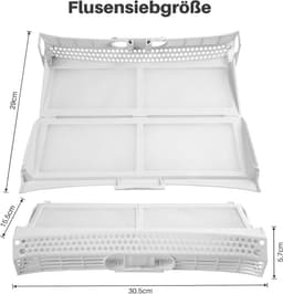Filter pluizenfilter wasdroger - Geschikt voor Bosch 、Siemens 、Balay - 56x305x150mm - pluizenzeef wasdroger - 00652184 - 1 Stuks - Wit — thumbnail 6