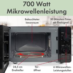 Clatronic MW 791 Zwart Solo-magnetron Aanrecht 20 l 700 W — thumbnail 4