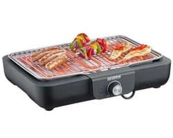 Severin PG 8554 - Electrische Tafel BBQ Grill - 2300 W - 230 °C - Grillrooster - Zwart Roestvrijstaal