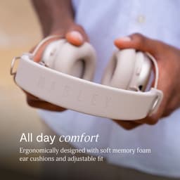 House of Marley Positive Vibration Rebel ANC OverEar Koptelefoon – Bluetooth Hoofdtelefoon - 130 uur Afspeeltijd – Bluetooth 5.4 – Comfortabel Design – Ecofriendly materialen – 40 MM Drivers - Cream — thumbnail 4