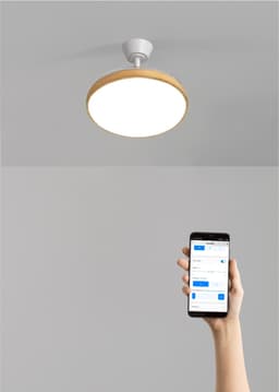 CREATE - Plafondventilator 40W stil met intrekbare bladen met licht - Ø91cm - Wit / Licht hout - WIFI + Afstandsbediening - WIND CLEAR STUDIO — thumbnail 5