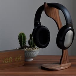 Houten Hoofdtelefoonstandaard - Universele Hanger voor Hoofdtelefoon van Walnoot — thumbnail 3