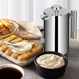 Koffiemaker French Press 0,65 liter - Dubbelwandige Roestvrijstalen Koffiebereider voor 3 Kopjes - Thermo Koffiepers — thumbnail 5