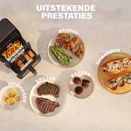 Princess Heteluchtfriteuse - 182490 - 3000W - Stack Airfryer 11,2L - PFAS-Vrij - 2 lades (Sync) - 11 Bakprogramma's - Bespaart 45% ruimte - Dubbele gestapelde lades — thumbnail 13