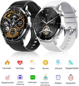 DrPhone ChronaX Smartwatch – 1.35” HD Retina Display – Bluetooth Bellen – SpO₂ Saturatie – Hartslag – Bloeddruk – Lichaamstemperatuur – HRV – Ademhalingsoefeningen – Rekenmachine – Voice Assistant – Telefoonzoeker – 200+ Sportmodi — thumbnail 5