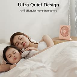 Draagbare Mini Tafelventilator - USB Oplaadbaar, 4 Snelheden, Stil, Perfect voor Thuis en Kantoor — thumbnail 3