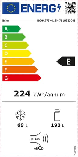 Beko BCHA275K41SN -Inbouw Koel- vriescombinatie — thumbnail 3