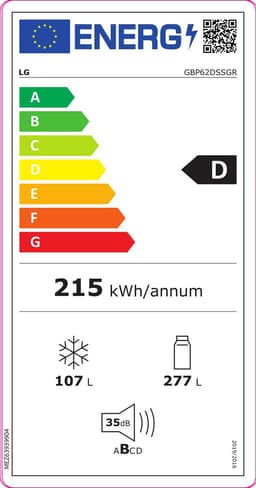 LG | GBP62DSSGR | koel-vriescombinatie |Vrijstaand |384 l D | Grafiet — thumbnail 2