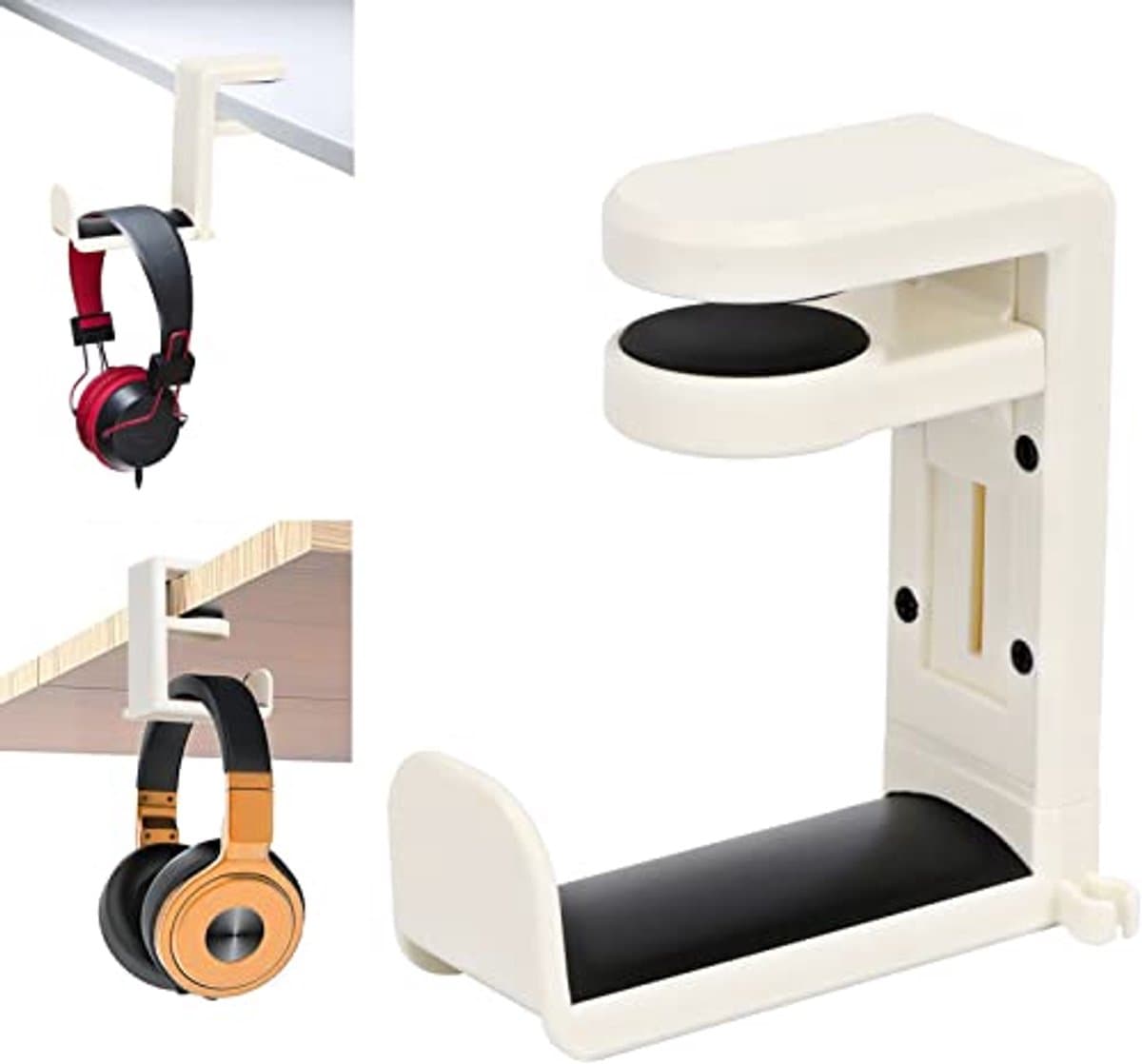 Hoofdtelefoonstandaard met 360 Graden Rotatie en Kabel Organizer — afbeelding 1