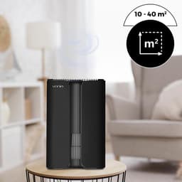 Vonia Luchtreiniger - Air purifier - Luchtreiniger met HEPA filter - Geschikt tot 40 m² - Luchtzuiveraar - Zwart — thumbnail 4