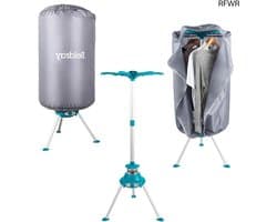 RFWR® Verwarmde Kledingluchter - Binnen Wasdroger met 6 Hangers en 6 Warmte-instellingen voor Snel Drogen