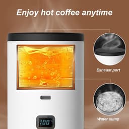 koffiezetapparaat - koffiemachines - draagbare koffiemachine - 3-in-1 koffiezetapparaat - Draagbare elektrische espressomachine - Koffiezetapparaat voor onderweg voor op de camping, in de auto, op de camper, op reis, geschikt(Wit) — thumbnail 2