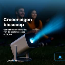 LumeWorks Orion Pro Mini Beamer Editie 2025 - Projector - 4K Support - Geschikt voor IOS en Android - Android 11 - Draagbaar - Thuisbioscoop - Wit — thumbnail 4
