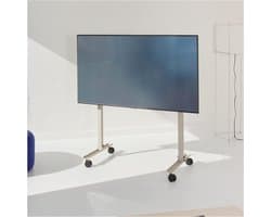 TV-standaard met Wieltjes | Geschikt voor Televisies van 40 tot 70 inch | Televisiestandaard & TV-wagen oprolbaar | TV Meubel voor Woonkamer | Monitor & TV Stand (grijs)