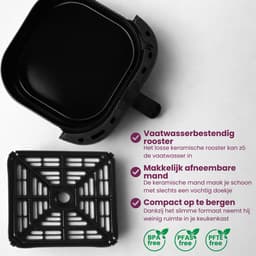 Wartmann Airfryer / Heteluchtfriteuse - PFAS-vrij - WM-2408 AF - 1500 W - 6 liter — thumbnail 2