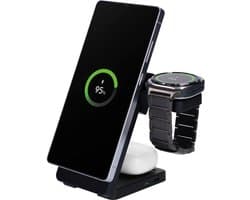 Mobiparts Foldable Wireless 3 in 1 Charger 15W for Samsung Galaxy Watch