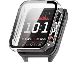 Strap-it Hard case hoesje met screen protector glas - geschikt voor Garmin Venu X1 (transparant)