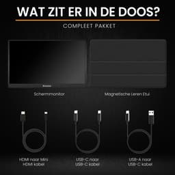 Elcostar Portable Monitor 15.6 Inch - Full HD - IPS Beeldscherm - USB-C monitor - Draagbare Gaming Monitor - HDMI - 2025 model — thumbnail 2